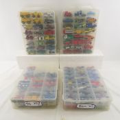 4 Plastic Cases Filled With Diecast Cars
