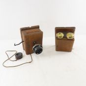 Vintage Western Electric RR Telephone, Oak Box