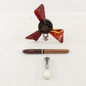 Esterbrook Fountain Pen & Bakelite Pocket Fan