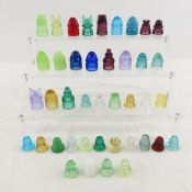 40 Miniature Glass Decorative Insulators