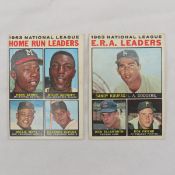 1964 Topps 1963 NL ERA & Home Run Leaders