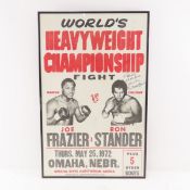 1972 Boxing Poster Worlds Heavyweight Championship