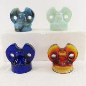 4 Columbia L.S.V. Commemorative Glass Insulators