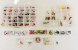 Collection Of Vintage Fly Fishing Lures, Cases