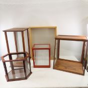 5 Wood Display Cases, need repair, NO SHIPPING