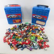 2 Hot Wheels Suitcases With Cars