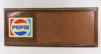 Vintage Pepsi Cola Menu Board