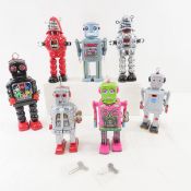 7 Retro Tin Wind Up Robots, Ha Ha Toys & More