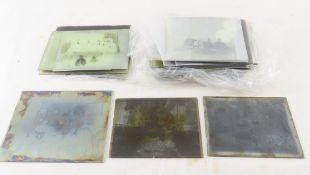Antique Glass Photo Slide Negatives