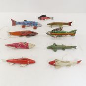 9 Vintage Spear Fishing Decoys