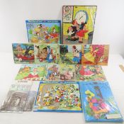 14 Vintage Puzzles, Mickey Mouse, Mother Goose