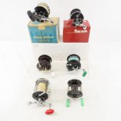 6 Vintage Penn Fishing Reels, 2 with boxes