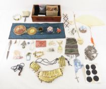 Jewelry, Ink Well, Lacey Glass Buttons & More