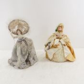 2 Vintage Bisque Half Dolls