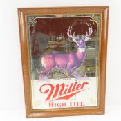 1st Edition Miller High Life Buck Mirror Wisconsin