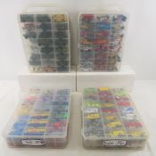 4 Plastic Cases Filled With Diecast Cars