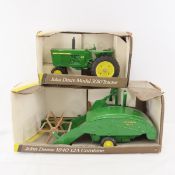 ERTL John Deere tractor & combine with boxes