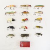 15 Vintage Wood Fishing Lures, Shakespeare Mouse
