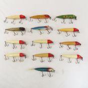 13 Vintage Rinehart Large Jinx Lures