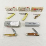 5 new in box folding knives, CASE & Boker Tree