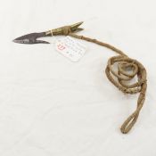 Arctic hand forged harpoon tip with line