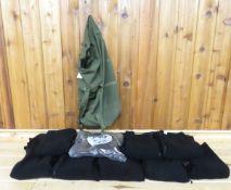 14 Black Fleece Bibs - Large