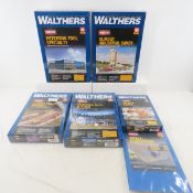 6 Walthers HO scale model kits, sealed