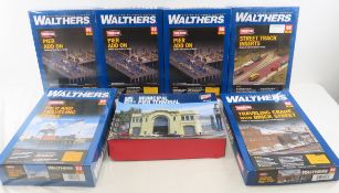 7 Walthers HO Scale Model Kits, Pier and More