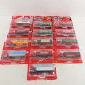 12 Mini Metals 1:87 Semi Truck Trailers NIP