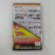 Woodland Scenics HO Assorted 100+ Farm Figure Set