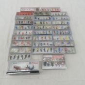 29 Preiser HO Figure Sets & 1 Faller Accessory Set