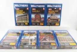 7 Walthers HO scale model kits, sealed