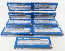 9 Walthers Mainline HO scale BUDD cars NIB