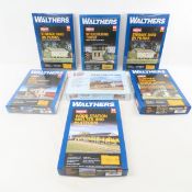 7 Walthers HO Scale model kits, 6 sealed