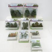 9 Assorted JTT Trees HO Scale NIP