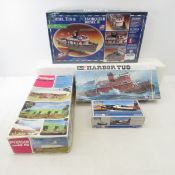 3 HO Scale Tug Boat & 1 Beer Tent Model Kits