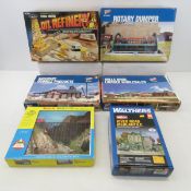 5 HO Model Kits & 1 playset- all open boxes