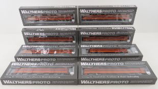 8 Walthers Proto HO Coach, Lounge, Diner