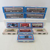Model Power HO Amtrak Loco & Dummy with 9 Cars