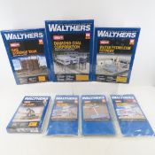 7 Walthers HO scale model kits, sealed