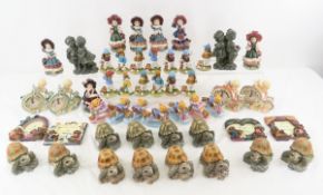 Collection of figurines, girls, bears, turtles