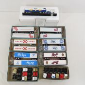 Matchbox Corona Truck, 12 HO Beer Trailers & Cabs