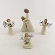 4 Willow Tree Angel Figures