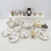 Vintage dishes, childs dishes, glasses & more