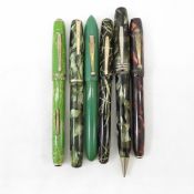5 WearEver Fountain Pens & MGM combo pen/pencil