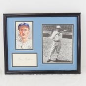 Goose Goslin framed photo with signature