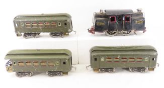 Lionel Standard Gauge Engine & 3 Cars
