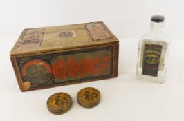 Black Americana Shoeshine box & 2 wax tins 1930s