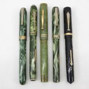 5 vintage fountain pens