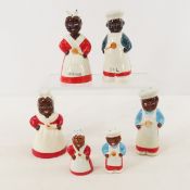 Black Americana Vinegar Set & 2 Salt & Pepper sets